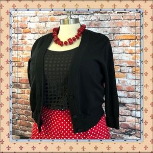 ModCloth Dream of the Crop Cardigan in Black 2XL